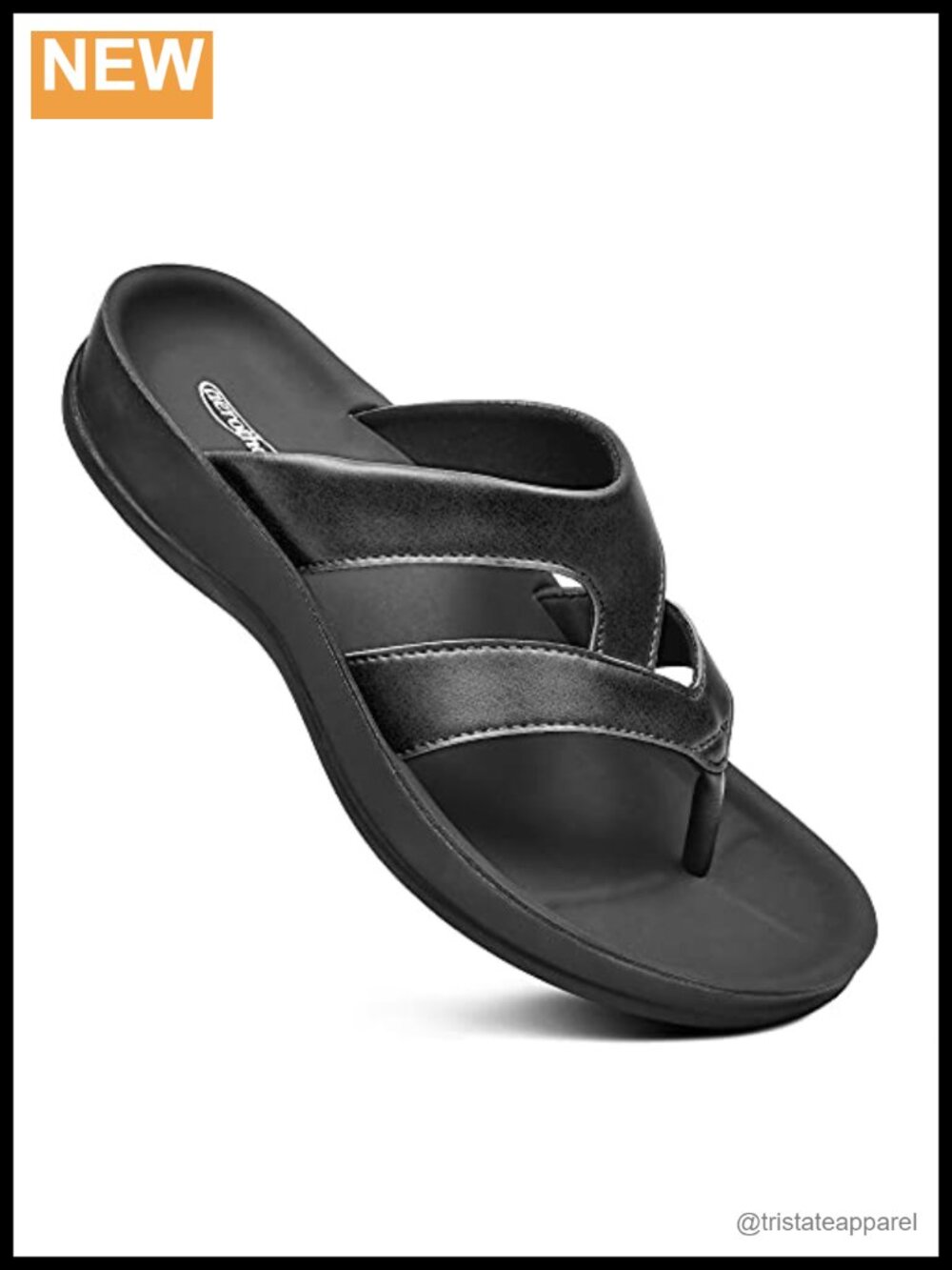 Orthotic Arch Support Flip Flops Faux Leather Comfort Sandals